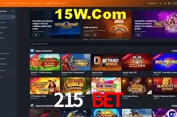 Interface moderna da plataforma 215 Bet
